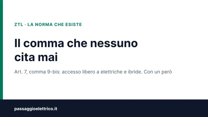 Copertina: «C'è una norma nazionale sulle ZTL», con il riferimento all'art. 7 comma 9-bis del Codice della Strada e le tre città emiliane a confronto